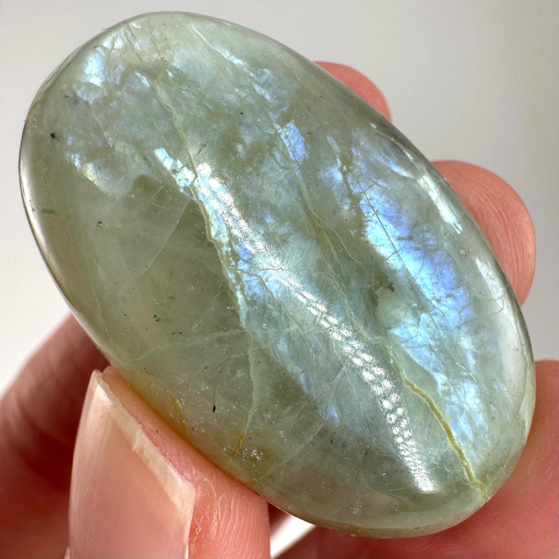 Green Garnierite Cabochon | Madagascar Moonstone Gemstone