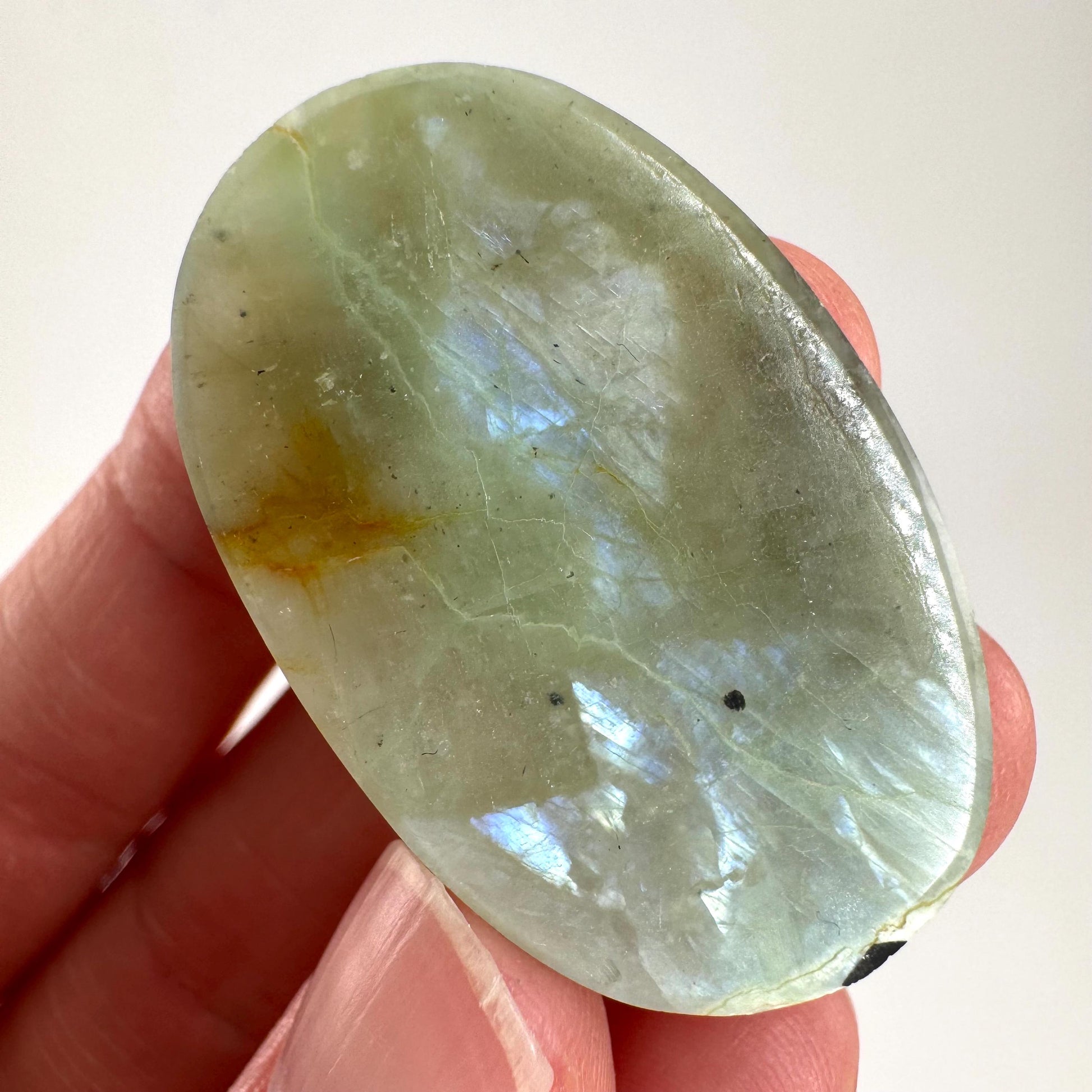 Green Garnierite Cabochon | Madagascar Moonstone Gemstone