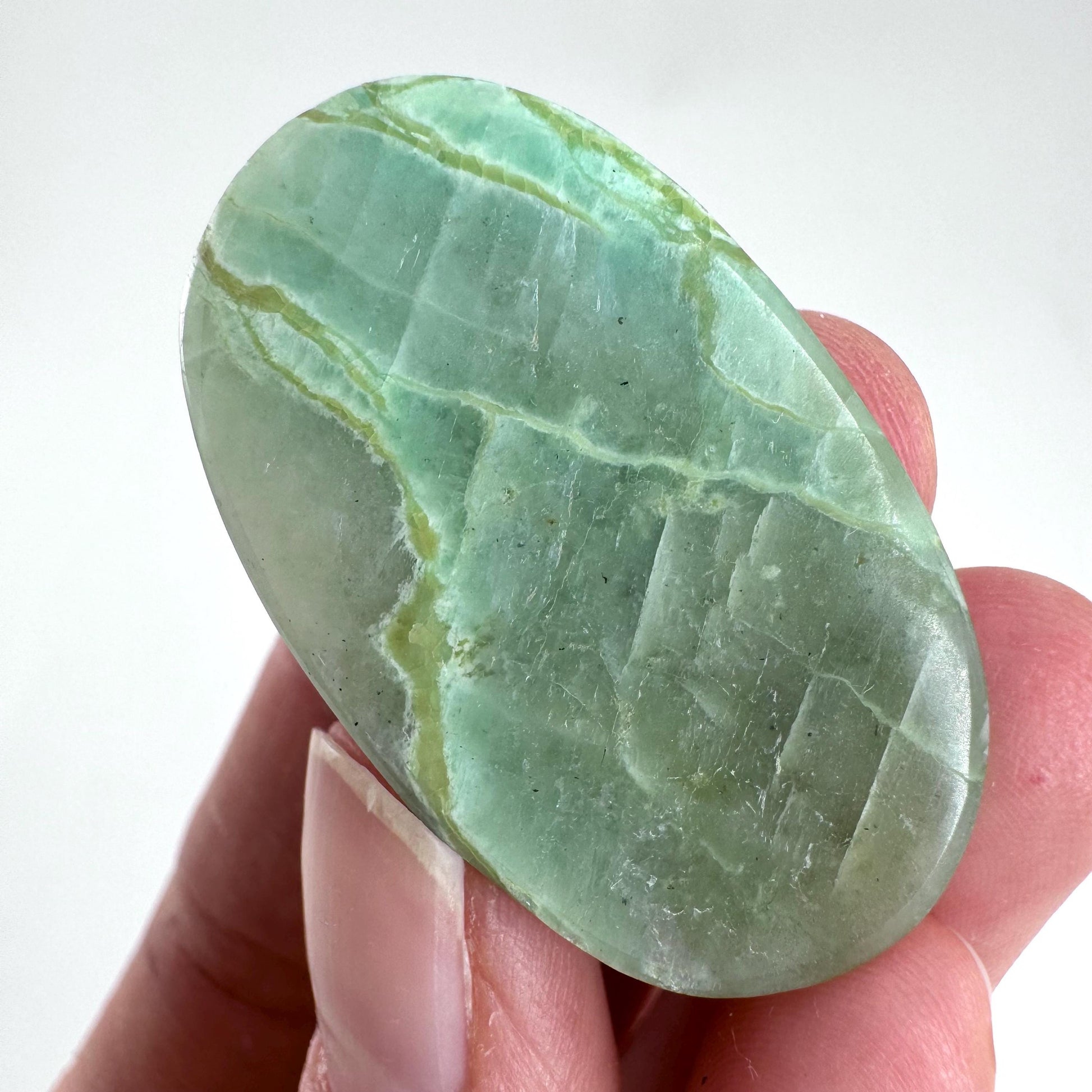 Green Garnierite Cabochon | Madagascar Moonstone Gemstone