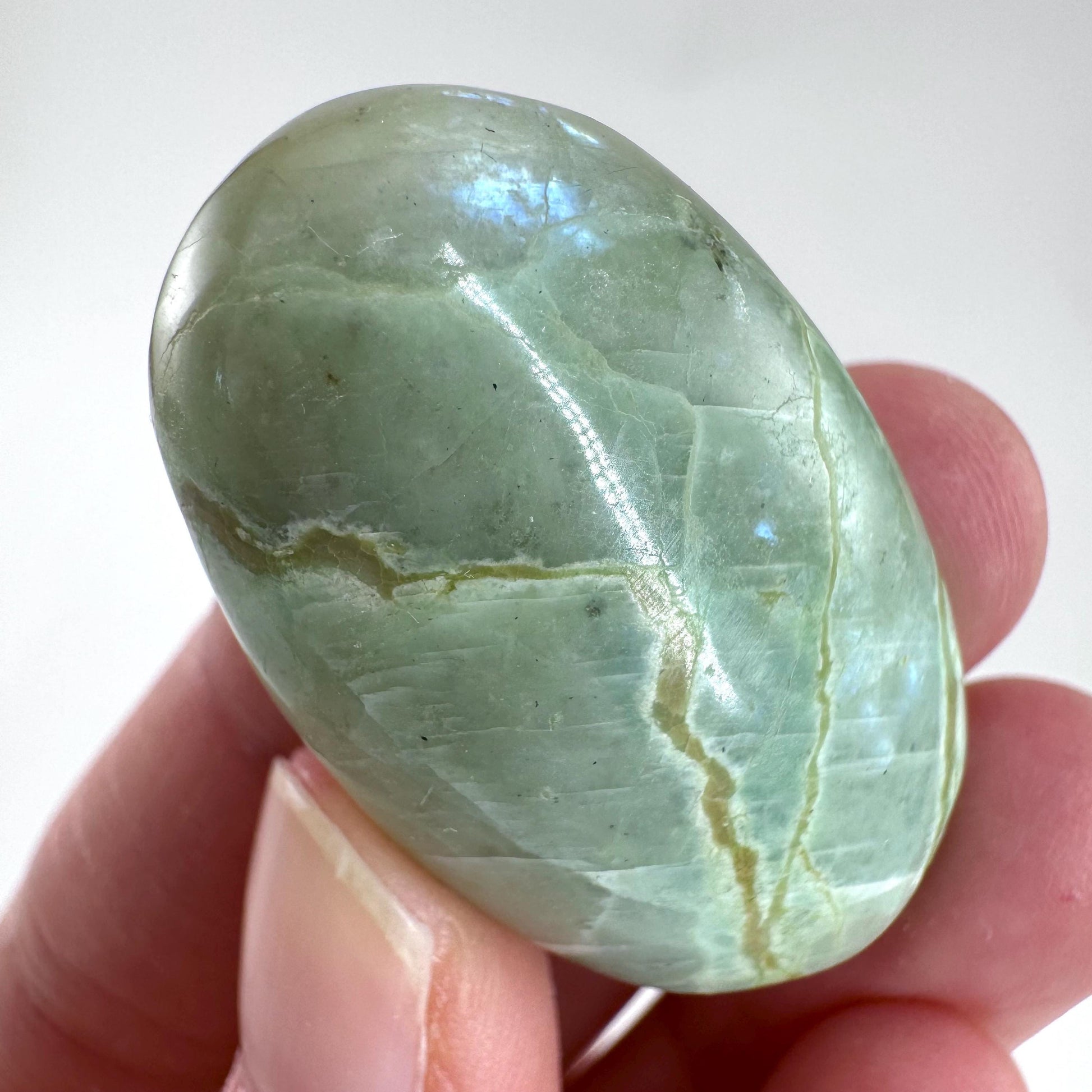Green Garnierite Cabochon | Madagascar Moonstone Gemstone