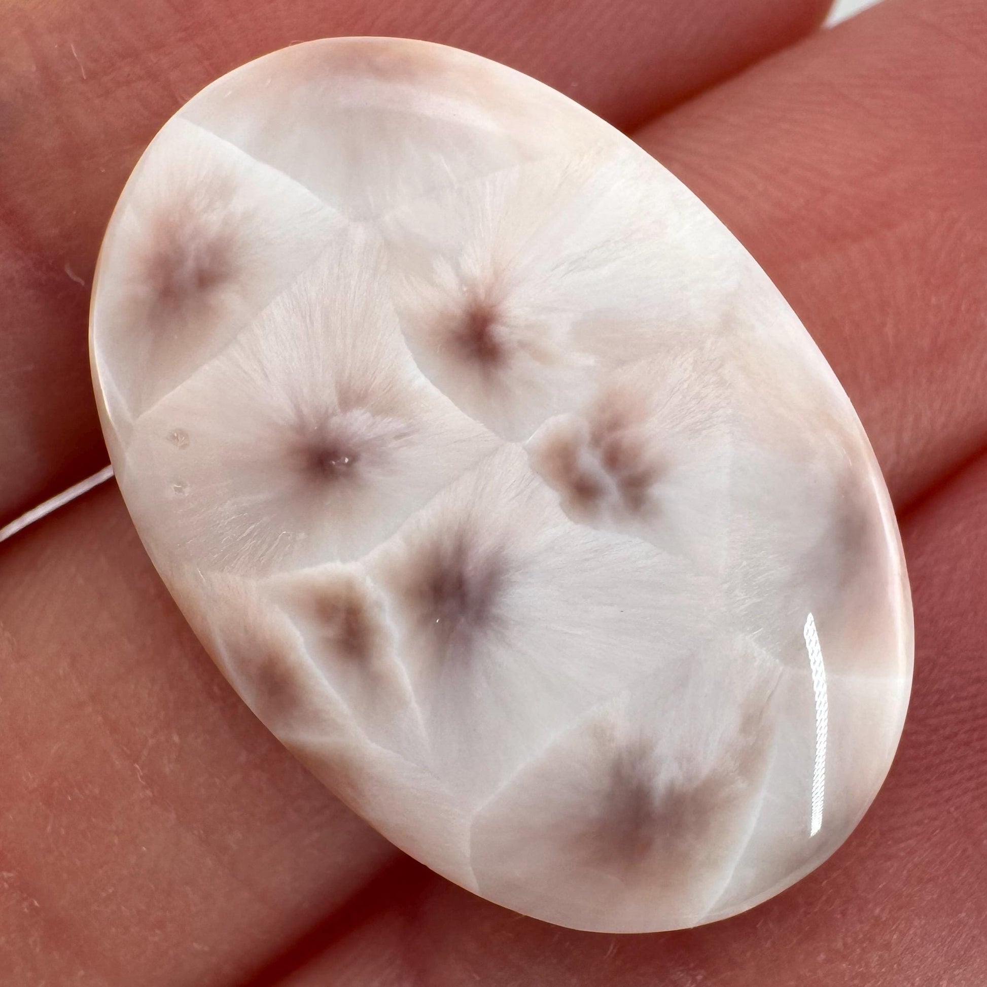 Pink Natrolite Gemstone Cabochon