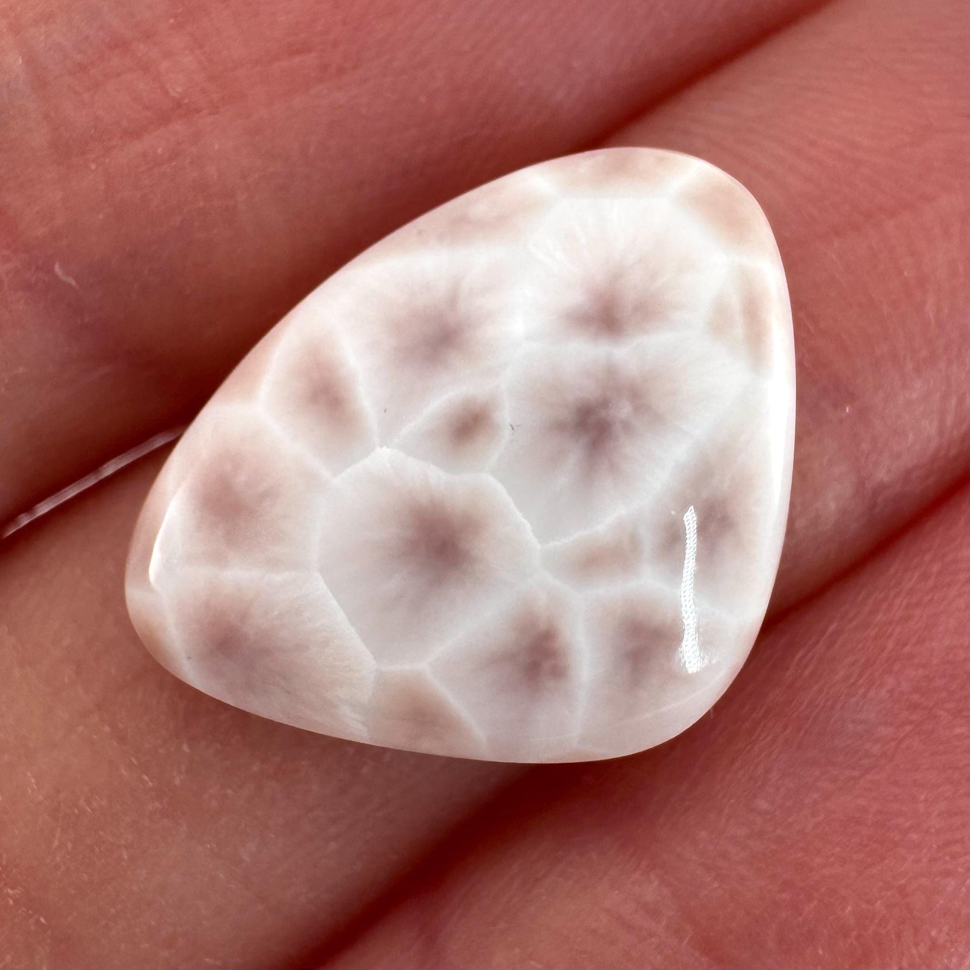 Pink Natrolite Gemstone Cabochon