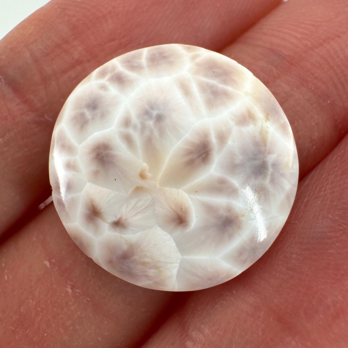 Pink Natrolite Gemstone Cabochon