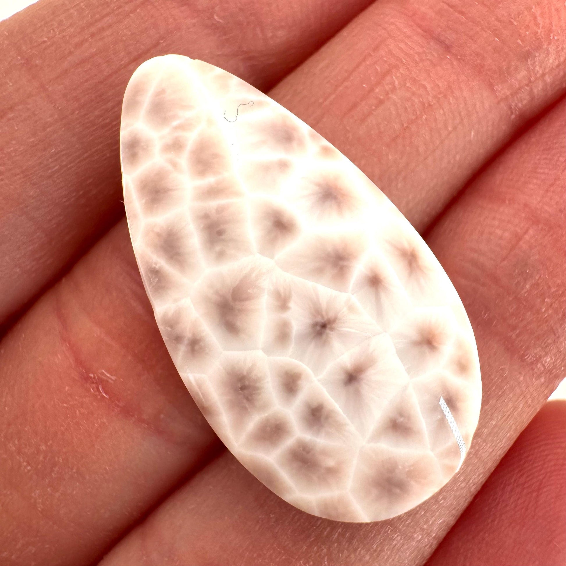 Pink Natrolite Gemstone Cabochon