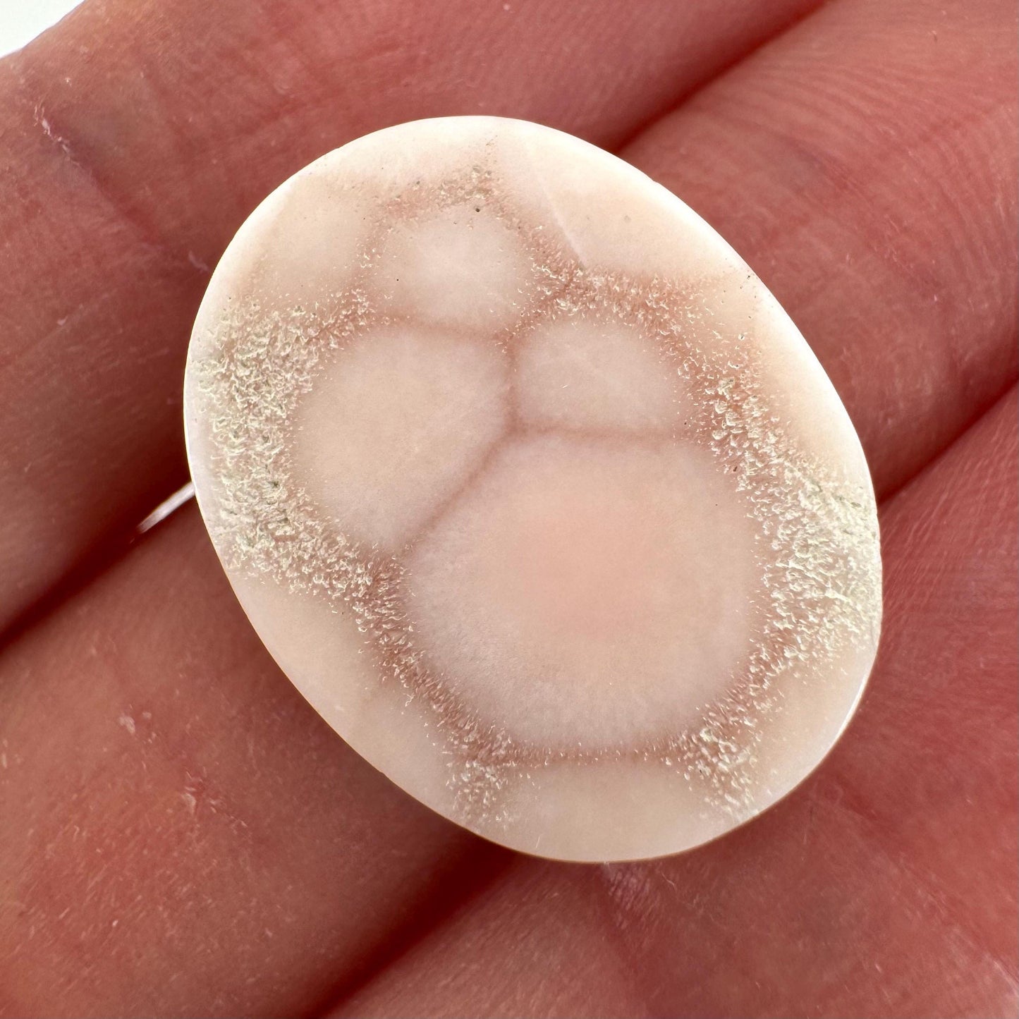 Pink Natrolite Gemstone Cabochon
