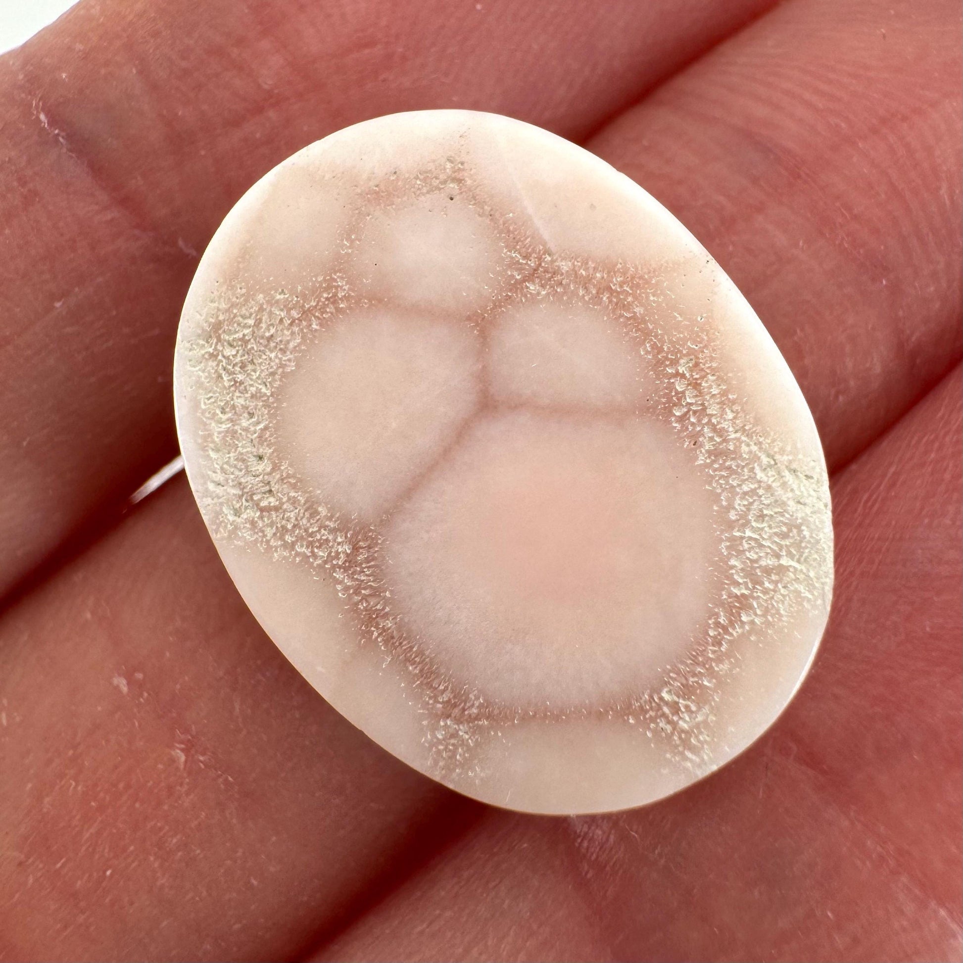 Pink Natrolite Gemstone Cabochon