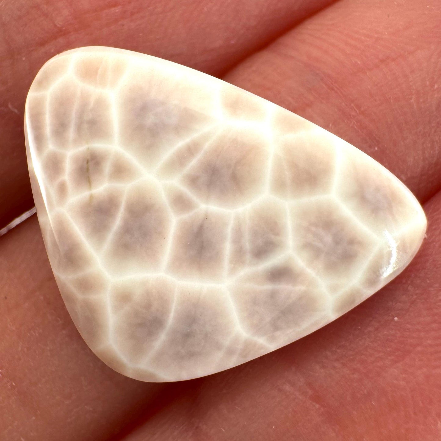 Pink Natrolite Gemstone Cabochon