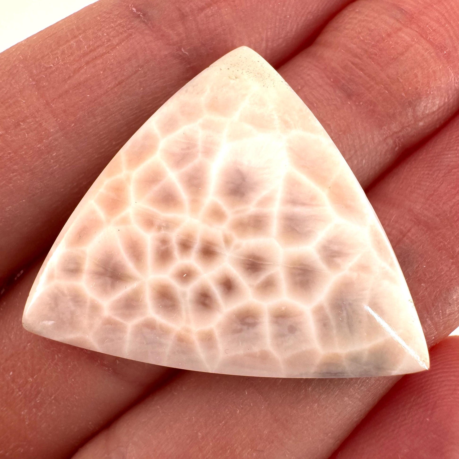 Pink Natrolite Gemstone Cabochon