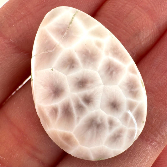 Pink Natrolite Gemstone Cabochon