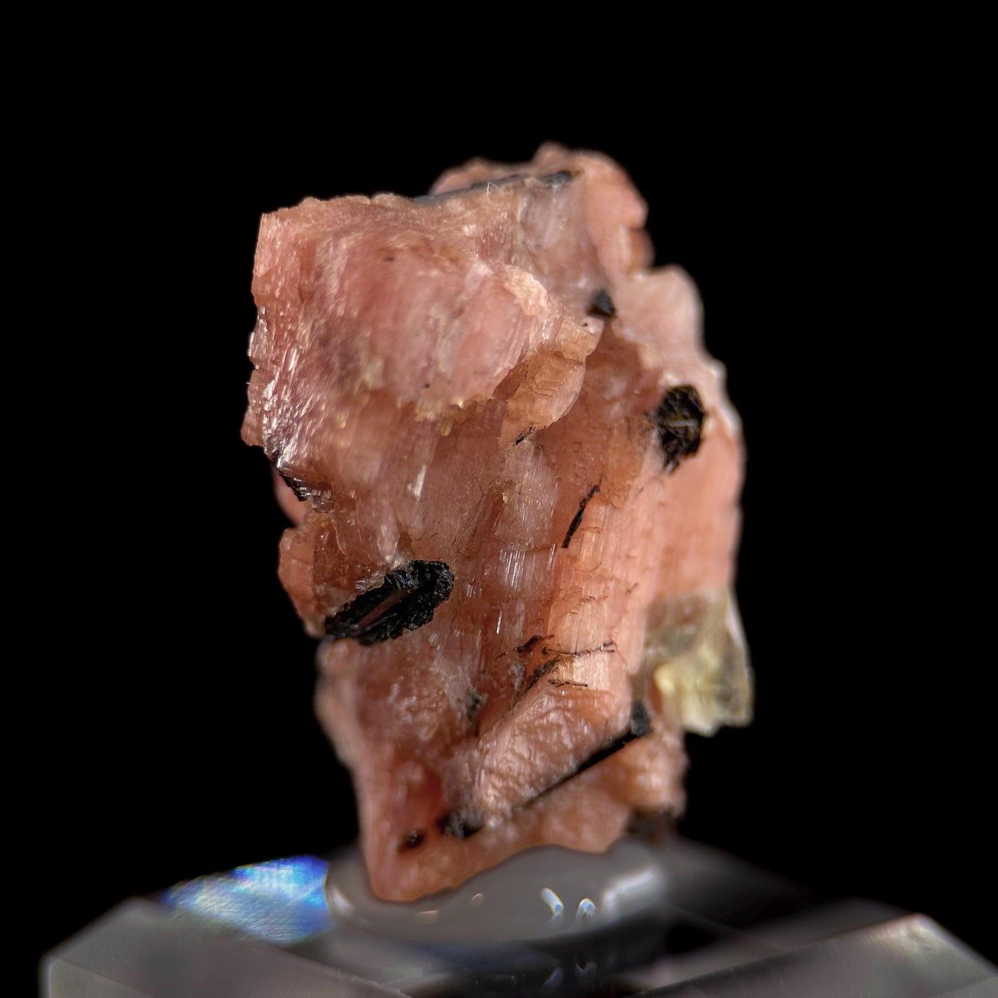 Serandite with Aegirine & Fluorite (Canada) | orange crystal, rare mineral specimen