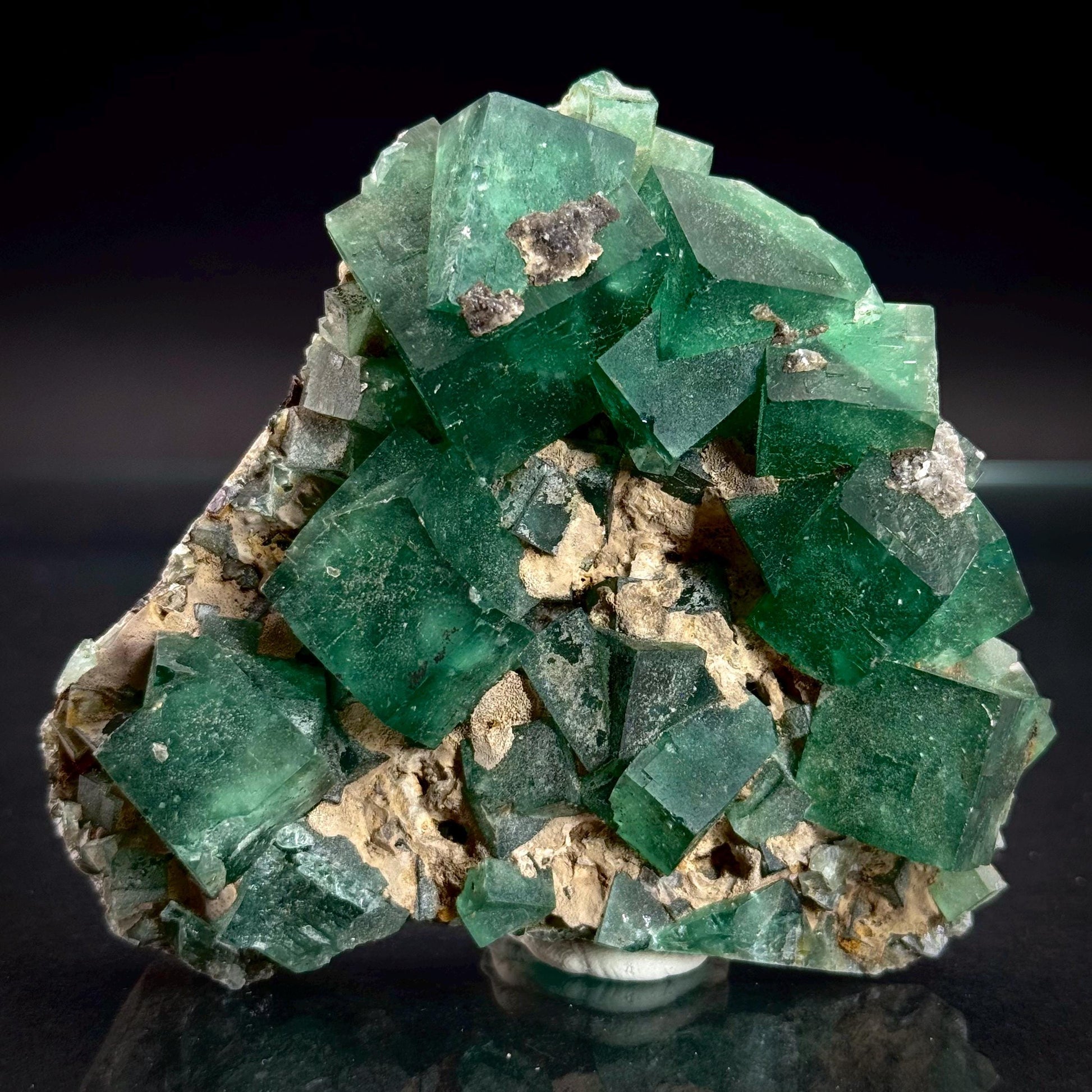 Rogerley Fluorite | green color shifting fluorite crystal cluster, UV reactive mineral specimen