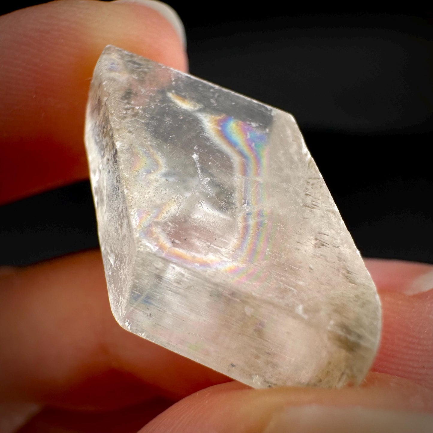 Hourglass Selenite | Phosphorescent UV Reactive Gypsum Crystal from Canada