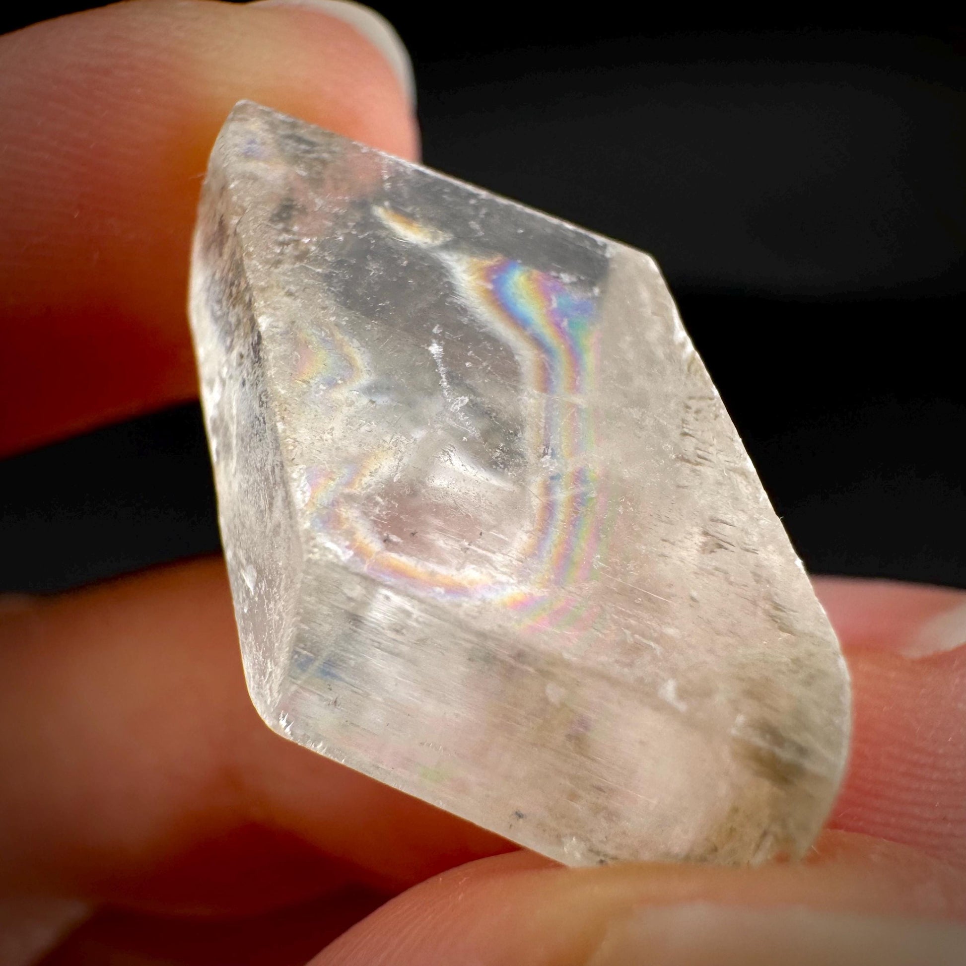 Hourglass Selenite | Phosphorescent UV Reactive Gypsum Crystal from Canada