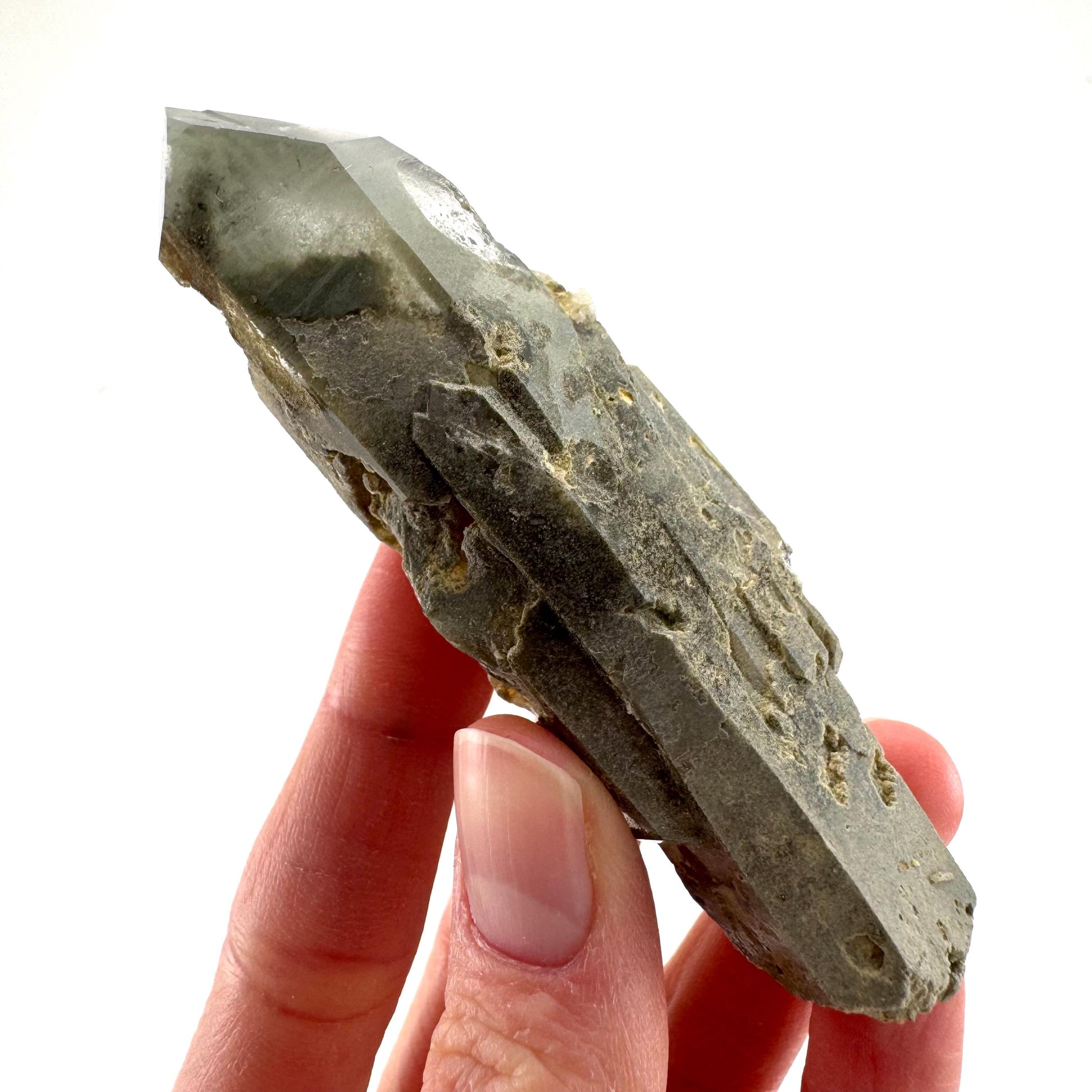 Chlorite Quartz | green phantom quartz crystal, mineral specimen