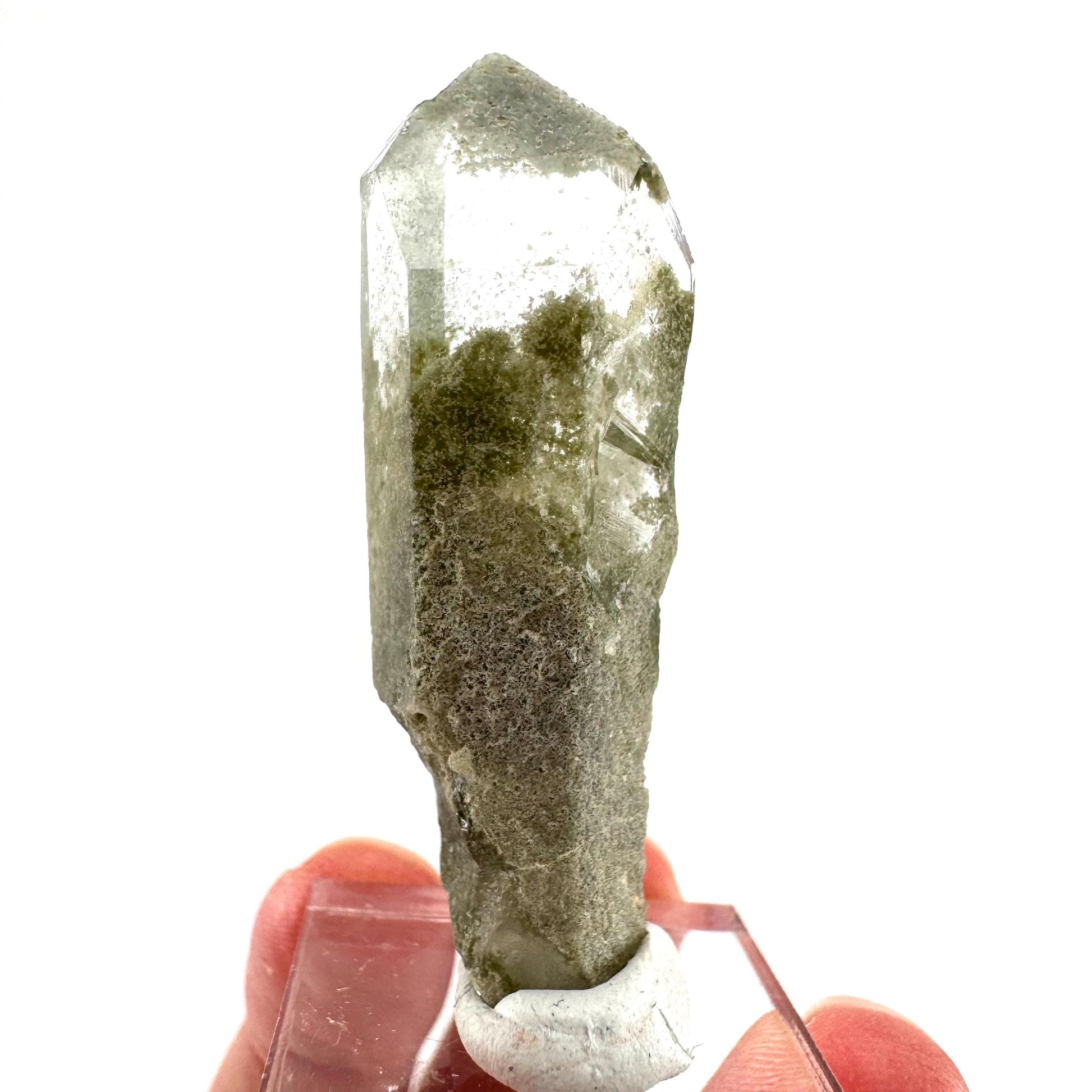 Chlorite Quartz | green phantom quartz crystal, mineral specimen
