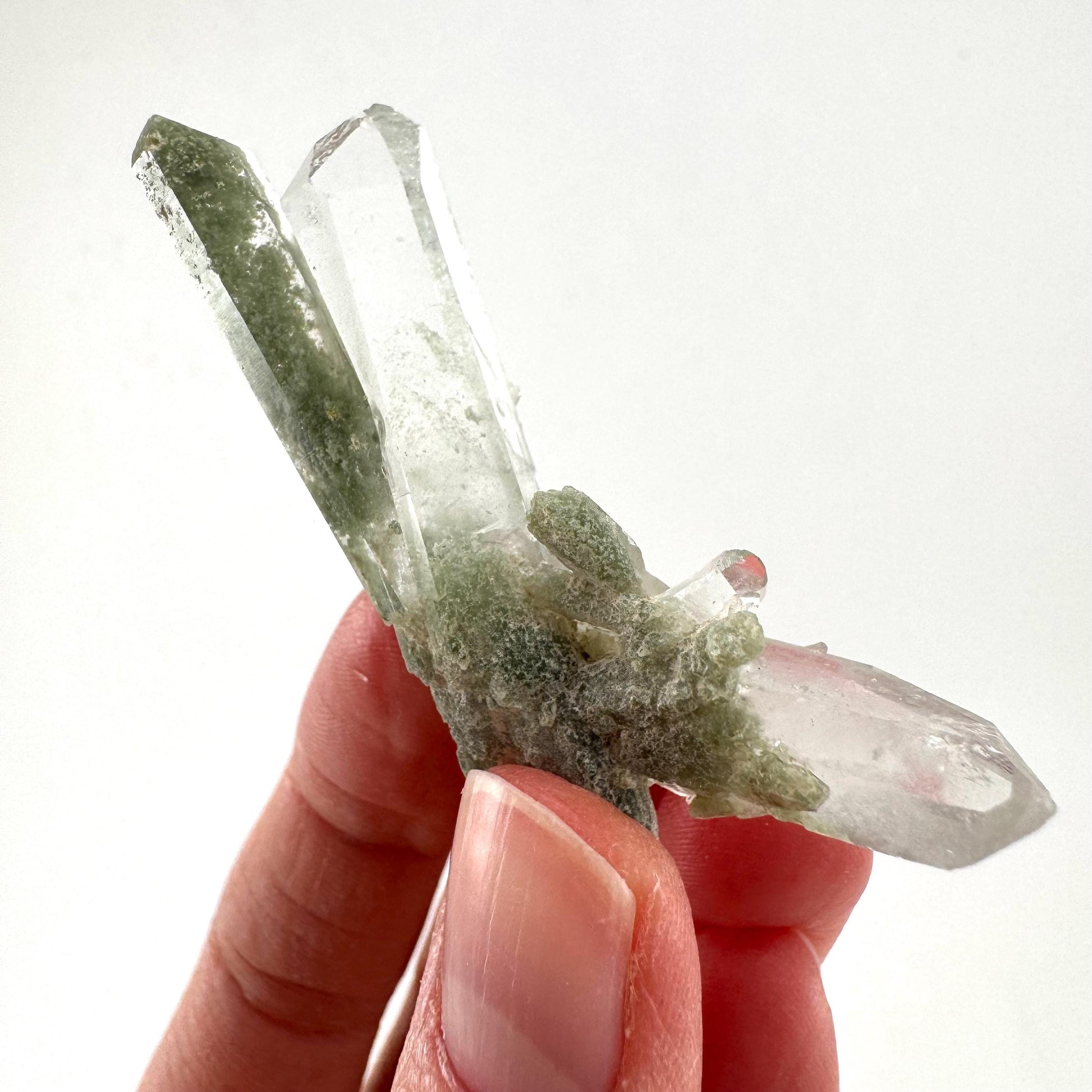 Chlorite Quartz | green phantom quartz crystal, mineral specimen