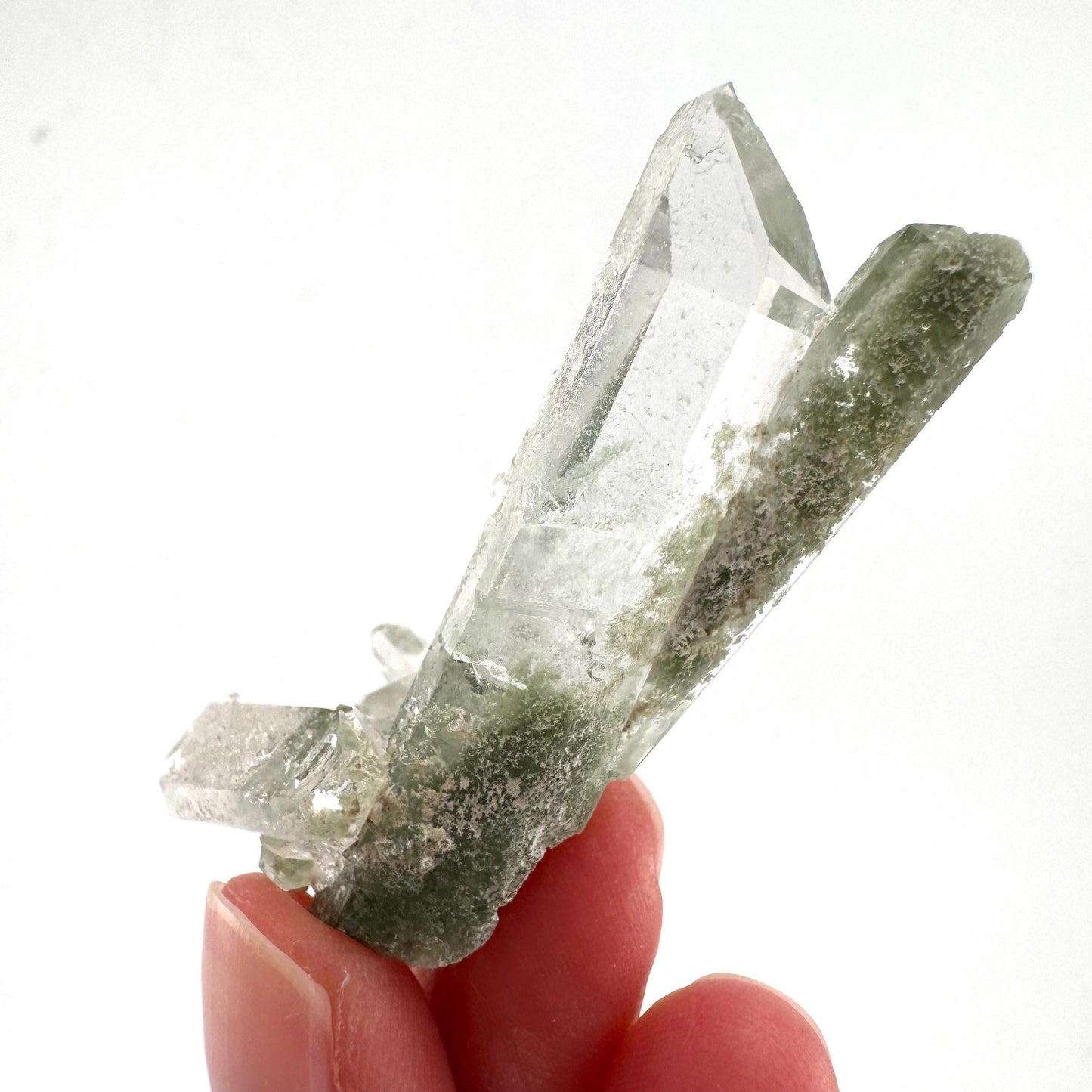Chlorite Quartz | green phantom quartz crystal, mineral specimen