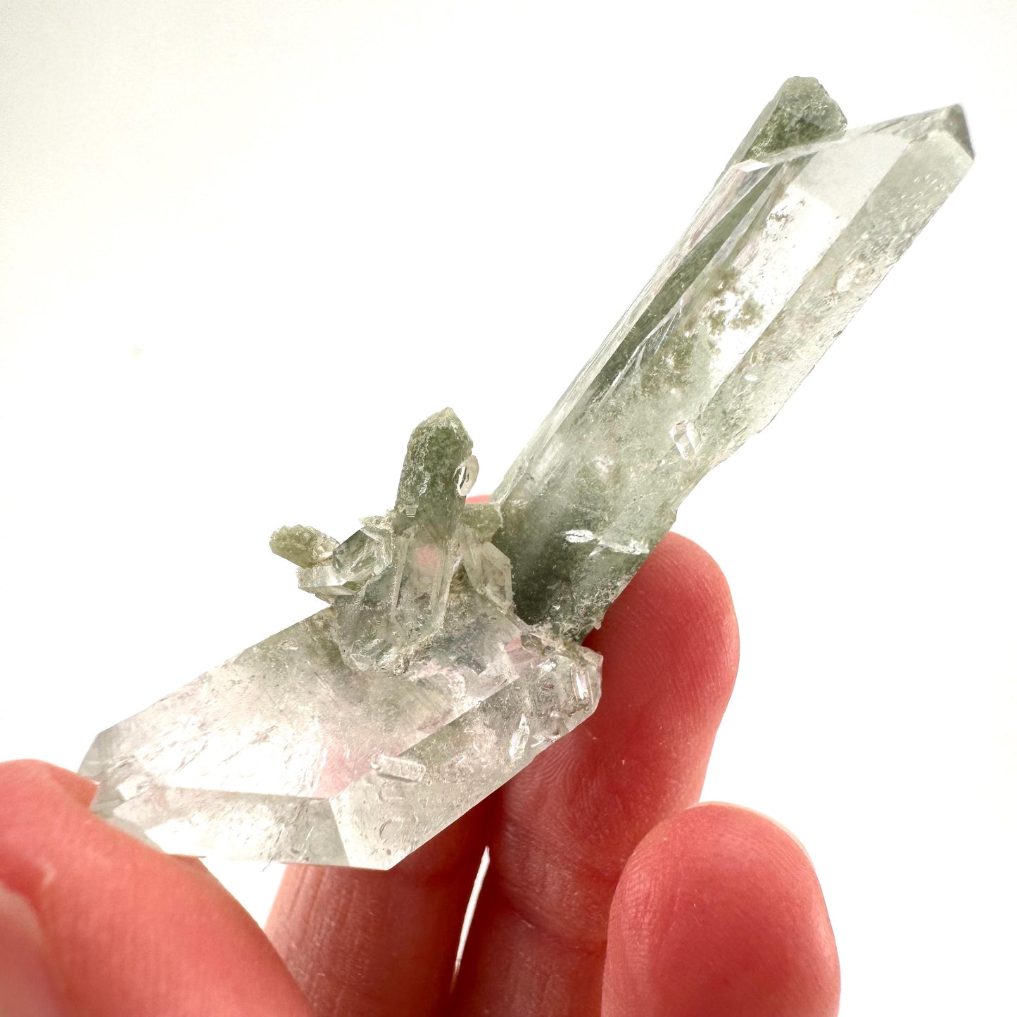 Chlorite Quartz | green phantom quartz crystal, mineral specimen