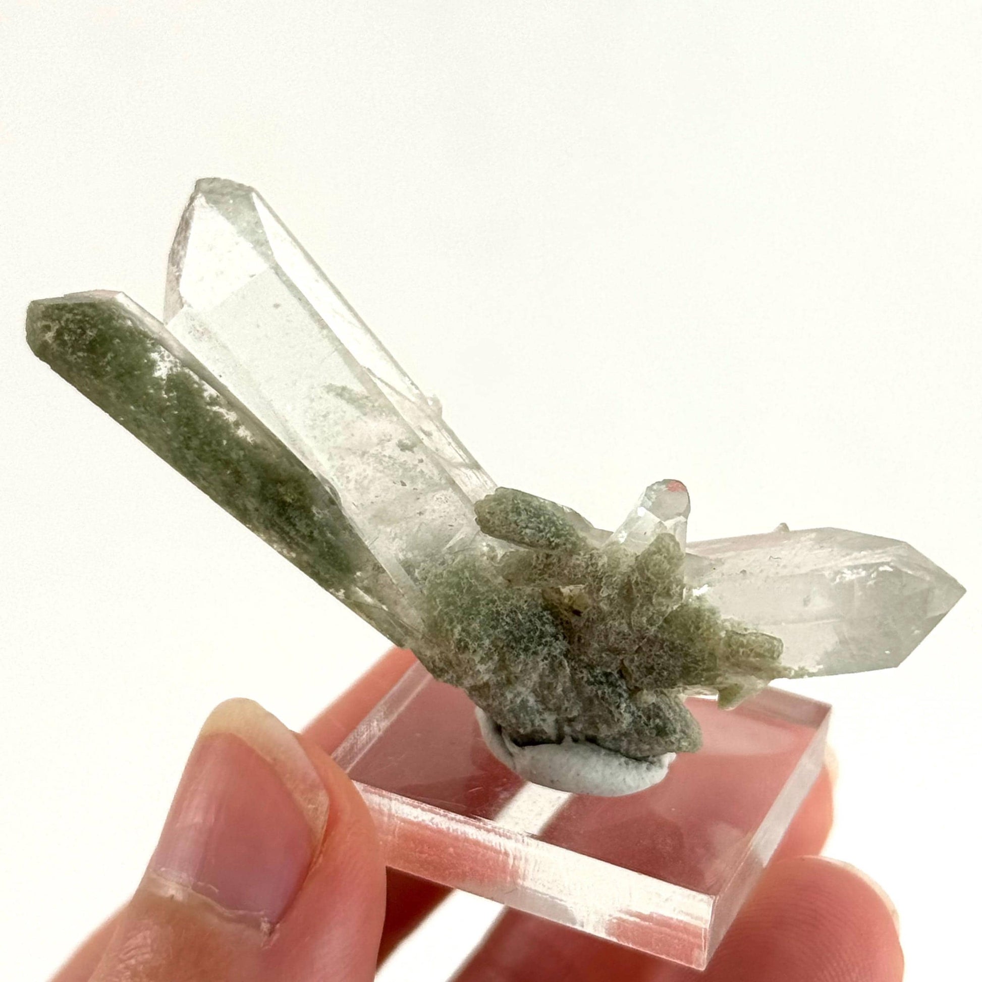 Chlorite Quartz | green phantom quartz crystal, mineral specimen