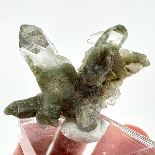 Chlorite Quartz | green phantom quartz crystal, mineral specimen