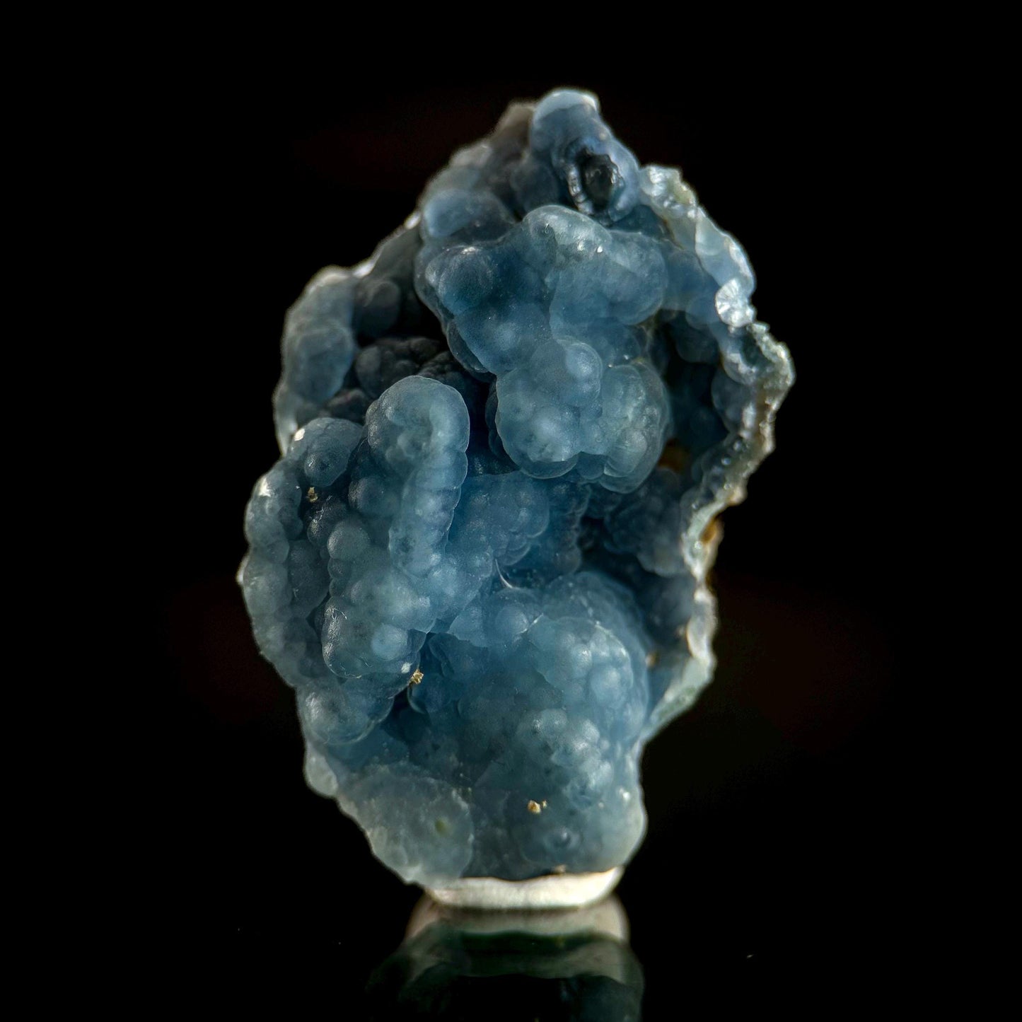 Plumbogummite | blue pyromorphite pseudomorph crystal, rare mineral specimen