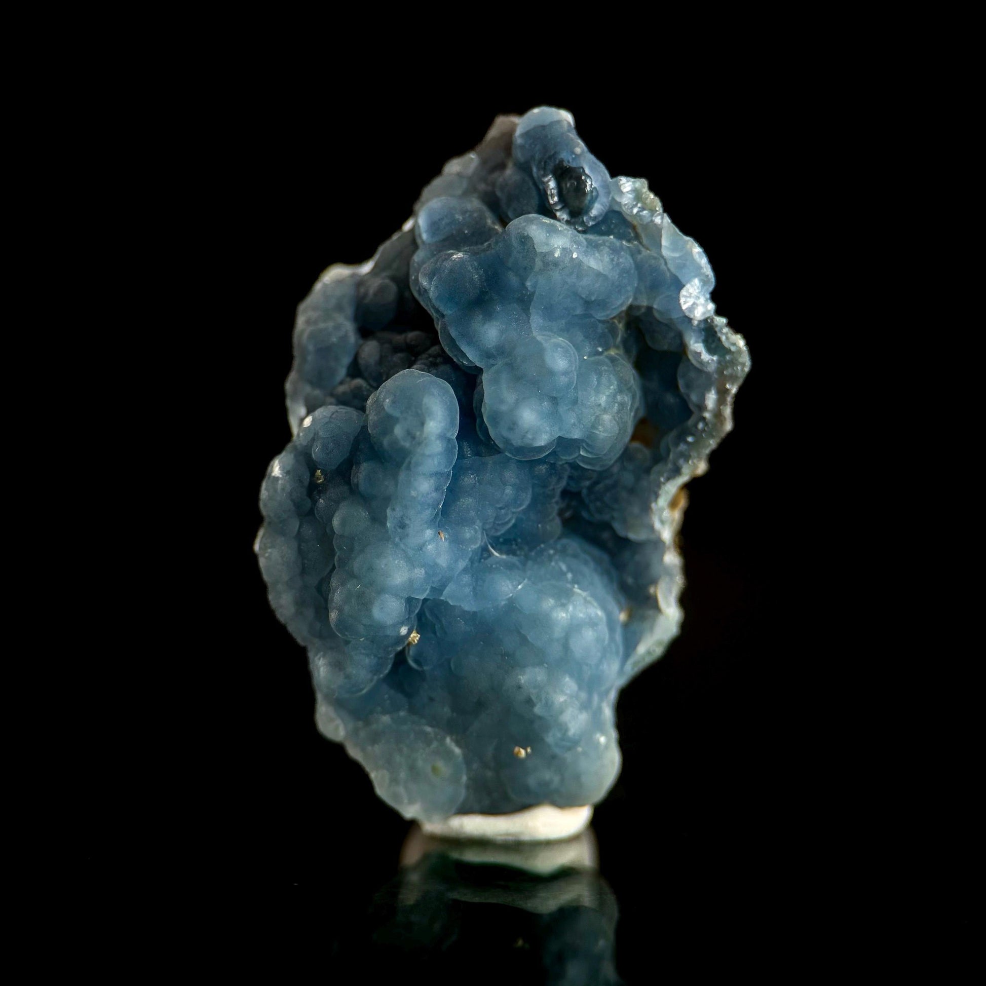 Plumbogummite | blue pyromorphite pseudomorph crystal, rare mineral specimen
