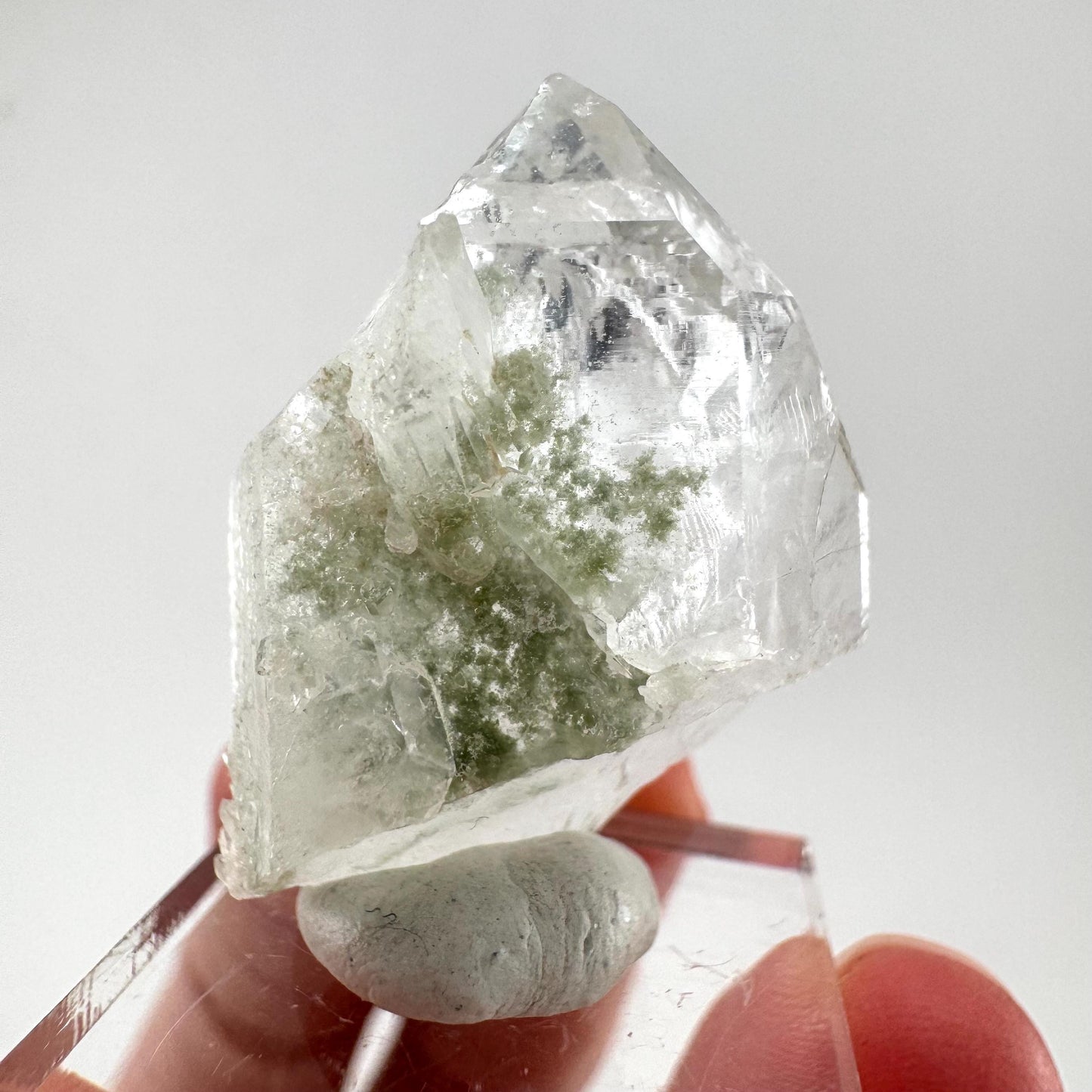 Chlorite Quartz | green phantom quartz crystal, mineral specimen