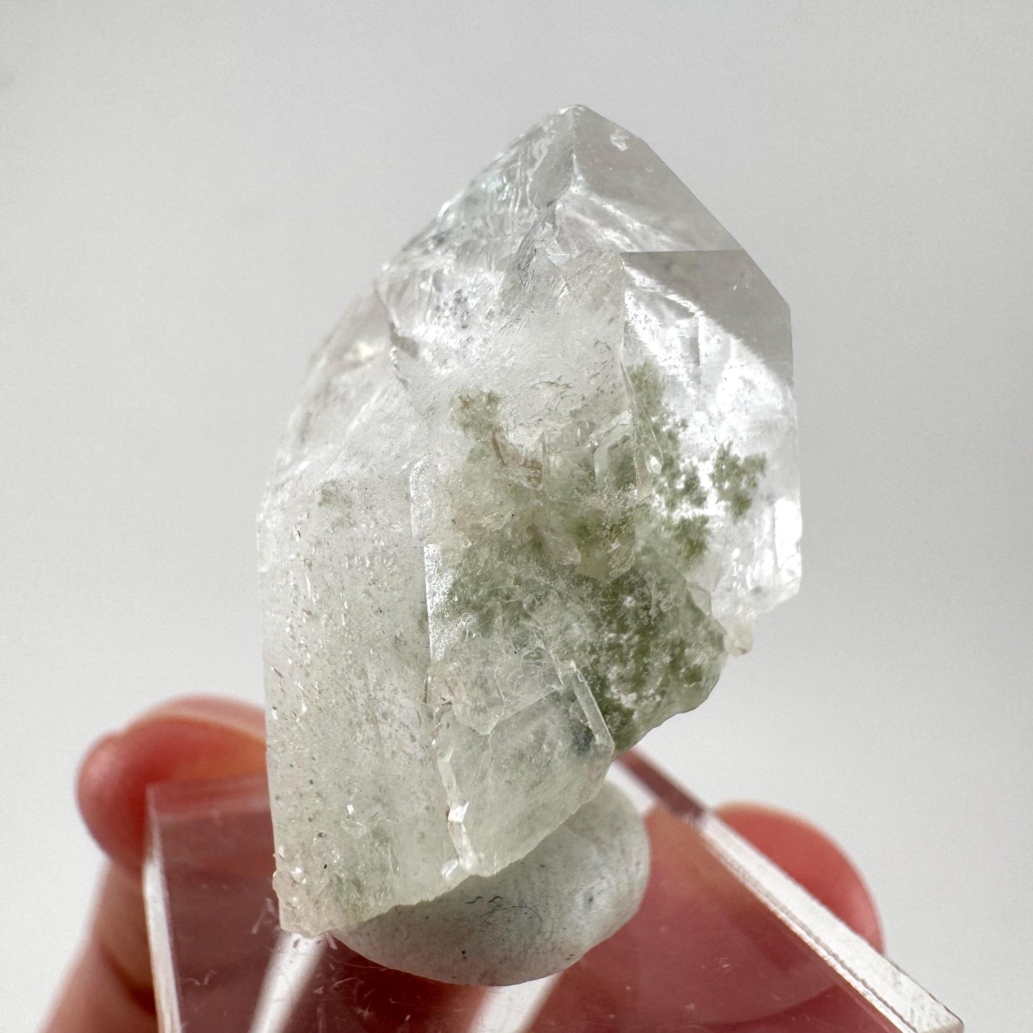 Chlorite Quartz | green phantom quartz crystal, mineral specimen