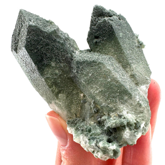 Chlorite Quartz | green phantom quartz crystal, mineral specimen