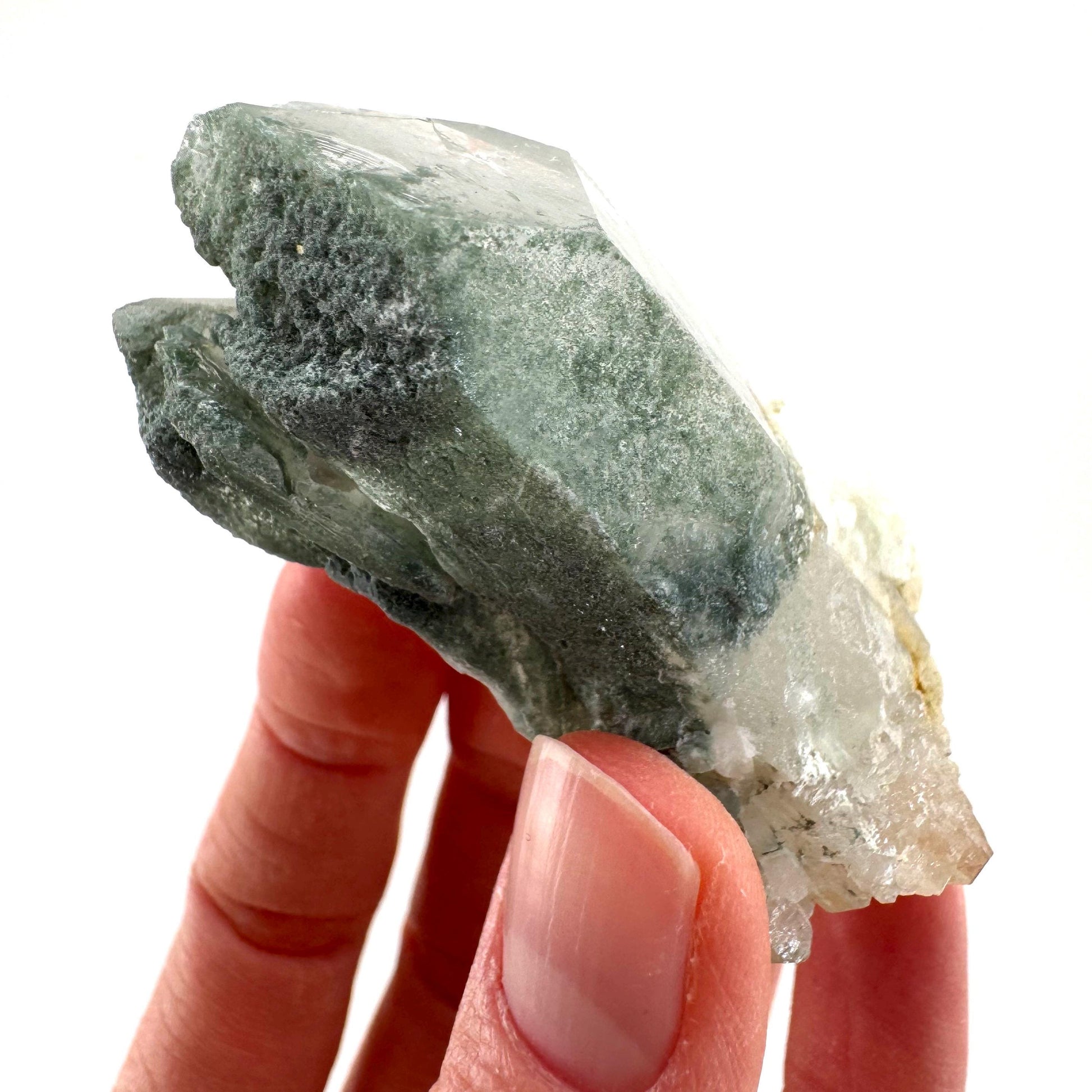 Chlorite Quartz | green phantom quartz crystal, mineral specimen