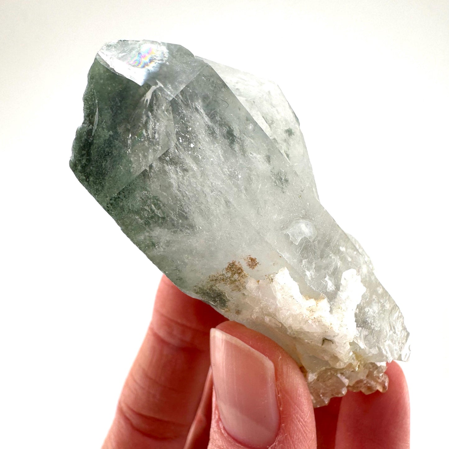 Chlorite Quartz | green phantom quartz crystal, mineral specimen