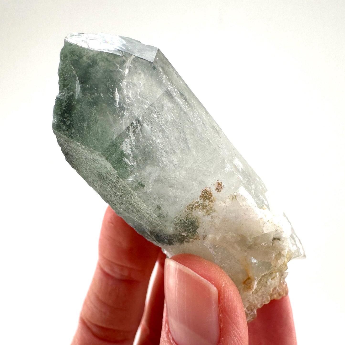 Chlorite Quartz | green phantom quartz crystal, mineral specimen
