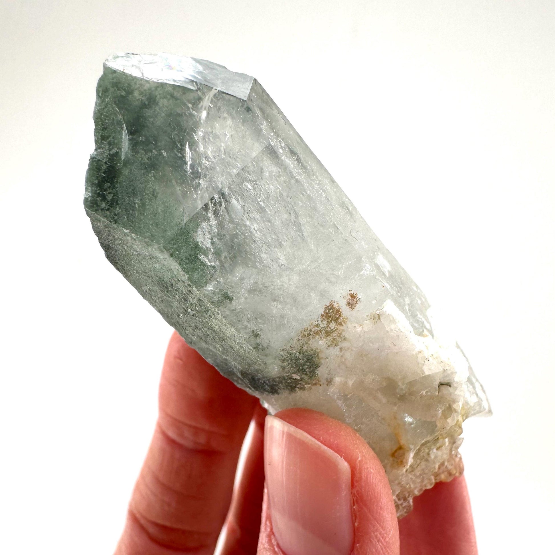 Chlorite Quartz | green phantom quartz crystal, mineral specimen
