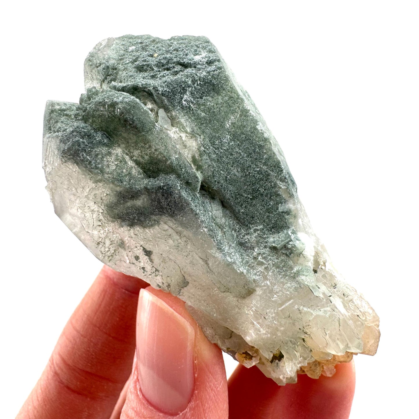 Chlorite Quartz | green phantom quartz crystal, mineral specimen