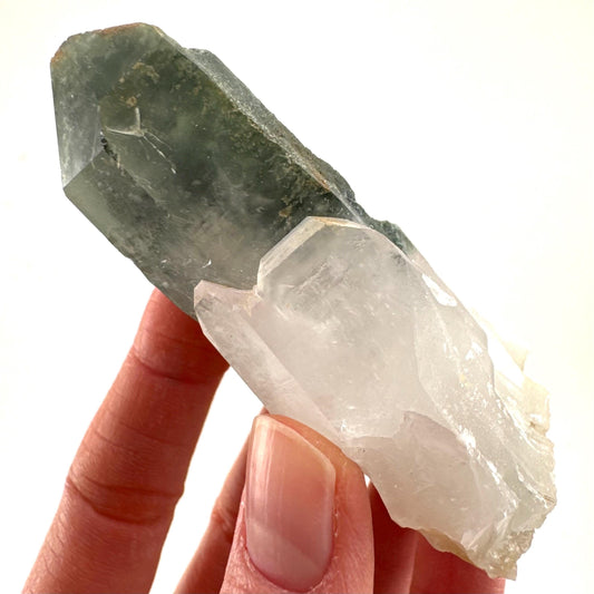 Chlorite Quartz | green phantom quartz crystal, mineral specimen