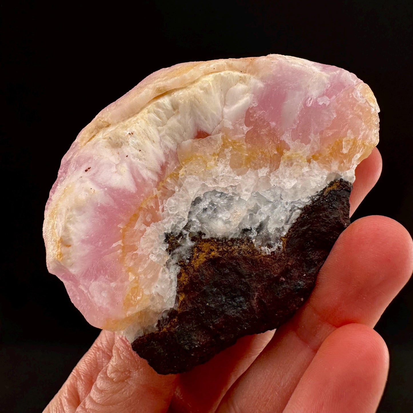 Pink Aragonite | natural crystal cluster, mineral specimen