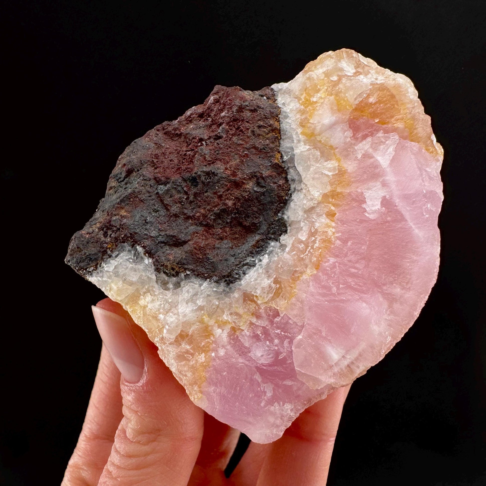 Pink Aragonite | natural crystal cluster, mineral specimen
