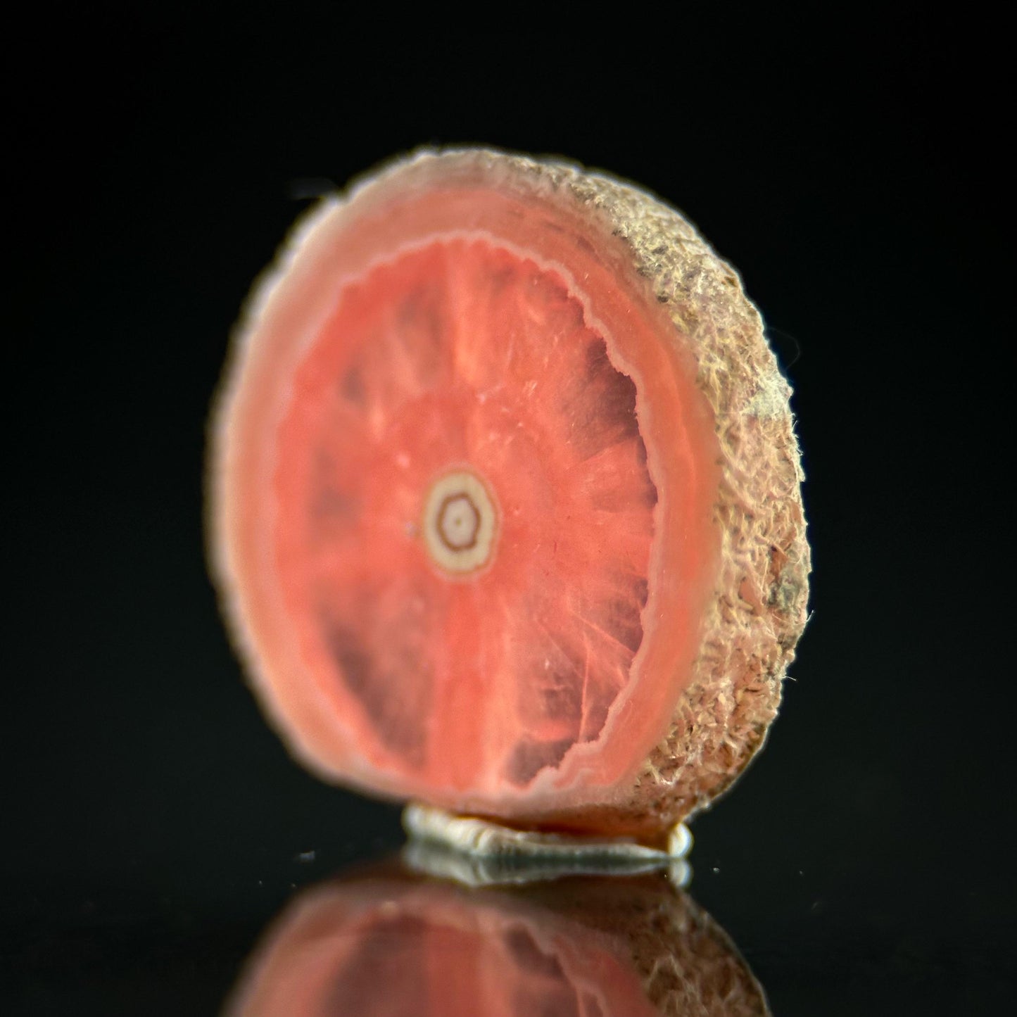 Rhodochrosite Slice | natural rhodochrosite crystal, rare mineral specimen from Argentina