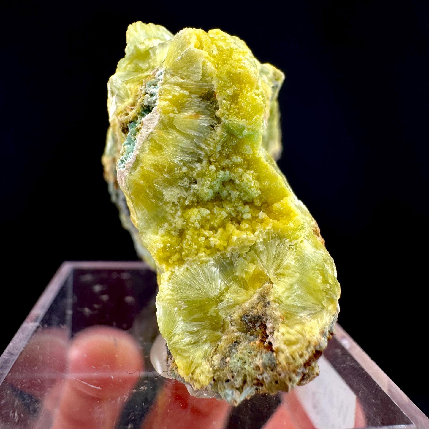 Wavellite with Turquoise | green crystal cluster, mineral specimen from Spain