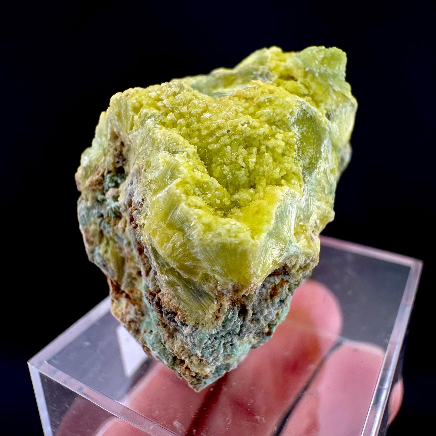 Wavellite with Turquoise | green crystal cluster, mineral specimen from Spain