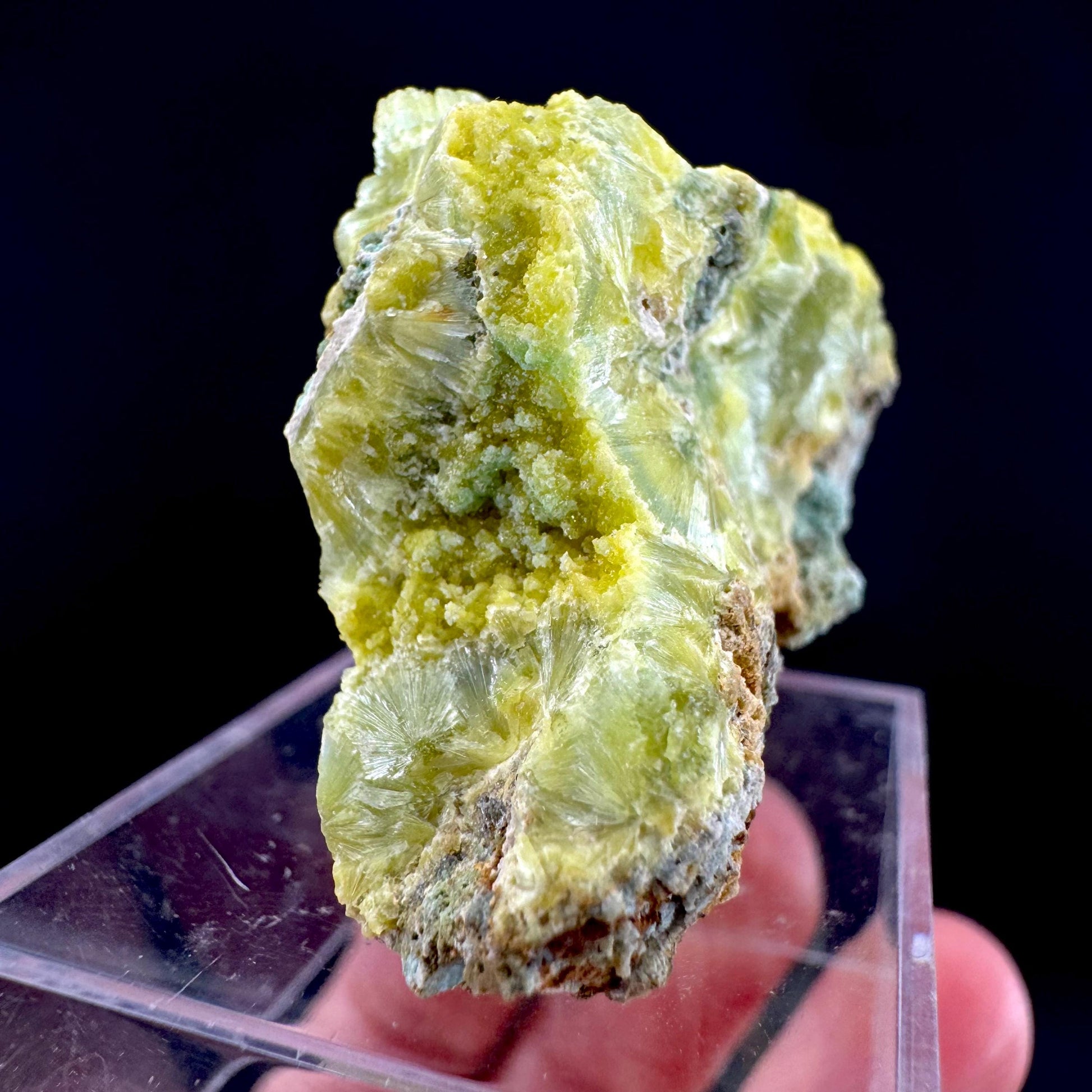 Wavellite with Turquoise | green crystal cluster, mineral specimen from Spain