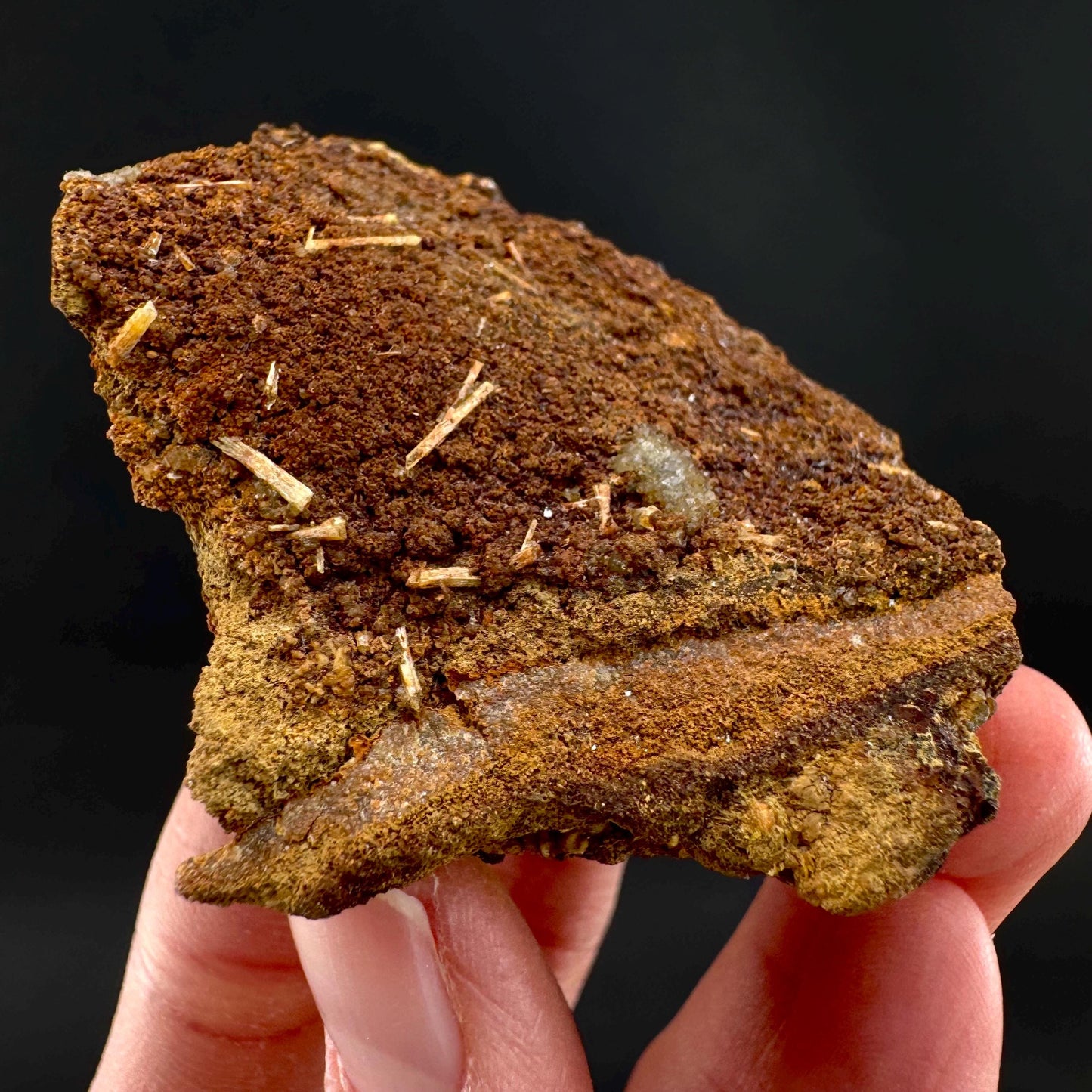 Legrandite | yellow crystal on matrix, rare mineral specimen