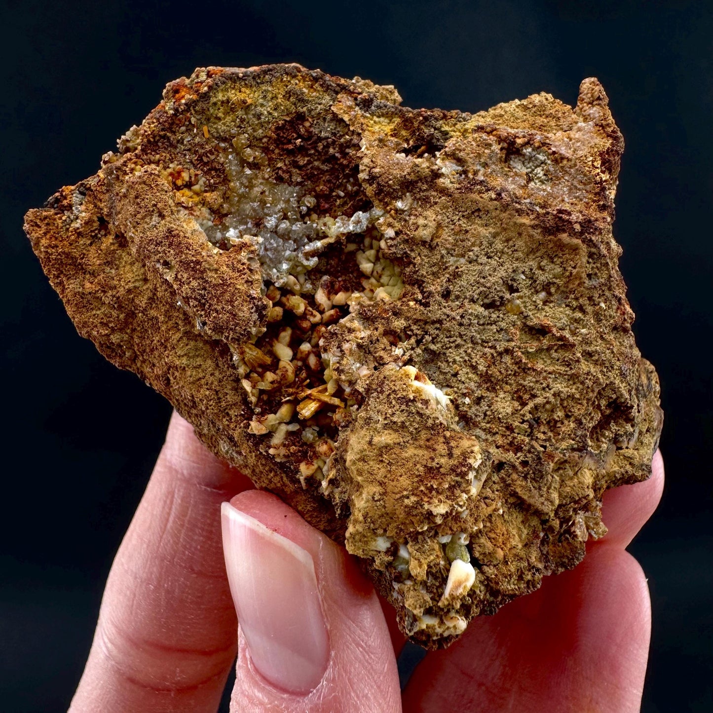 Legrandite | yellow crystal on matrix, rare mineral specimen