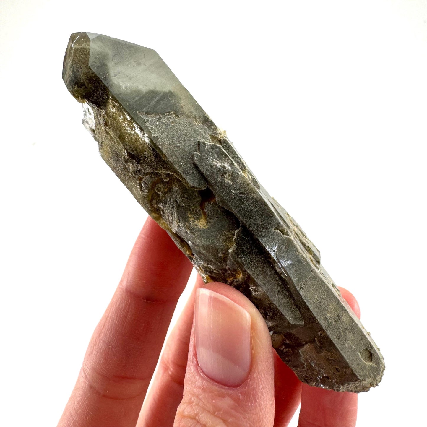 Chlorite Quartz | green phantom quartz crystal, mineral specimen