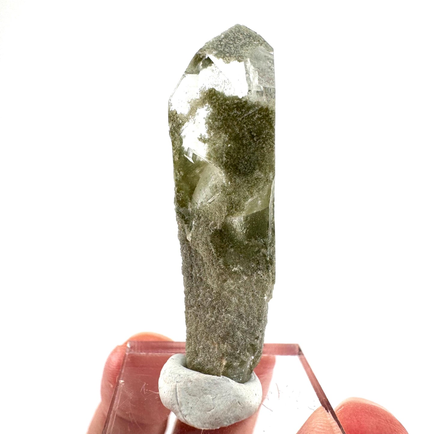 Chlorite Quartz | green phantom quartz crystal, mineral specimen