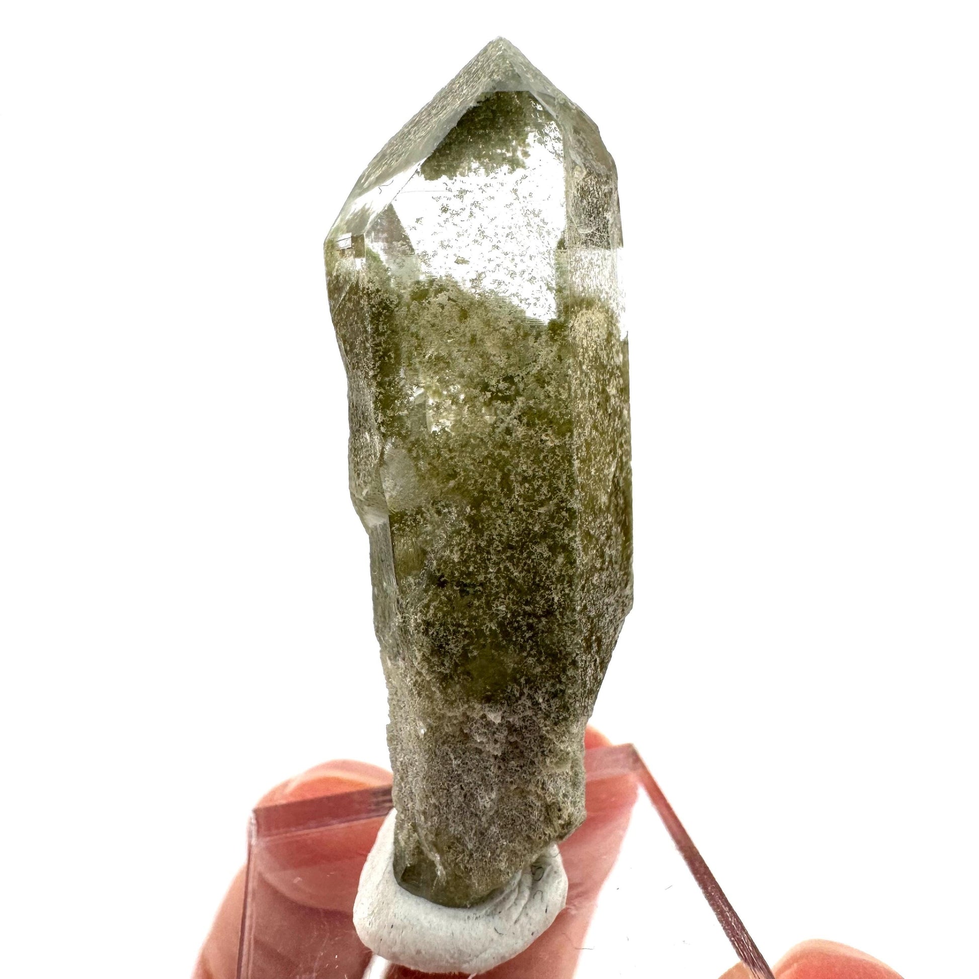 Chlorite Quartz | green phantom quartz crystal, mineral specimen