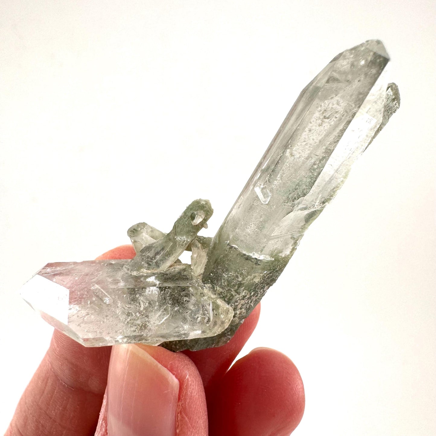 Chlorite Quartz | green phantom quartz crystal, mineral specimen