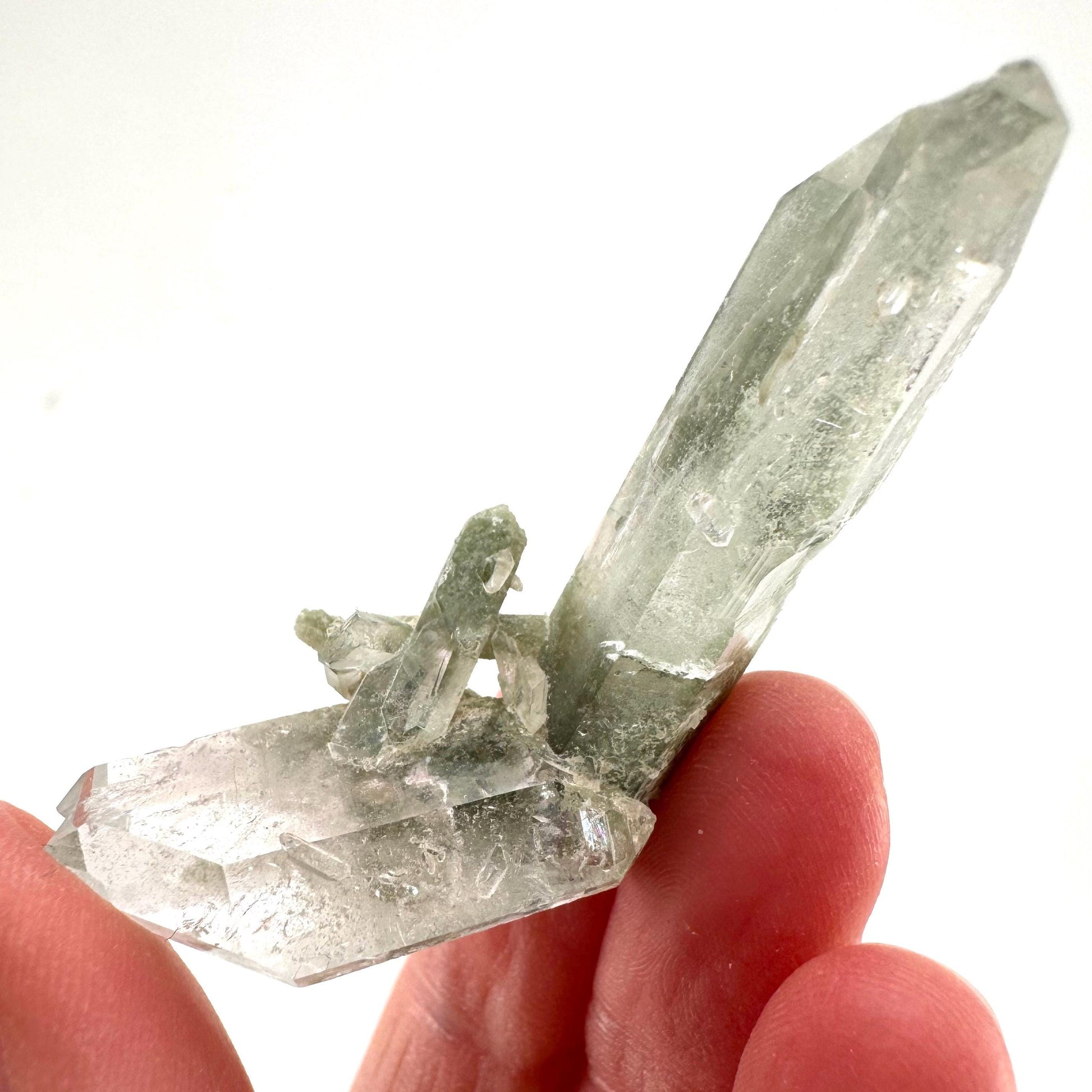 Chlorite Quartz | green phantom quartz crystal, mineral specimen