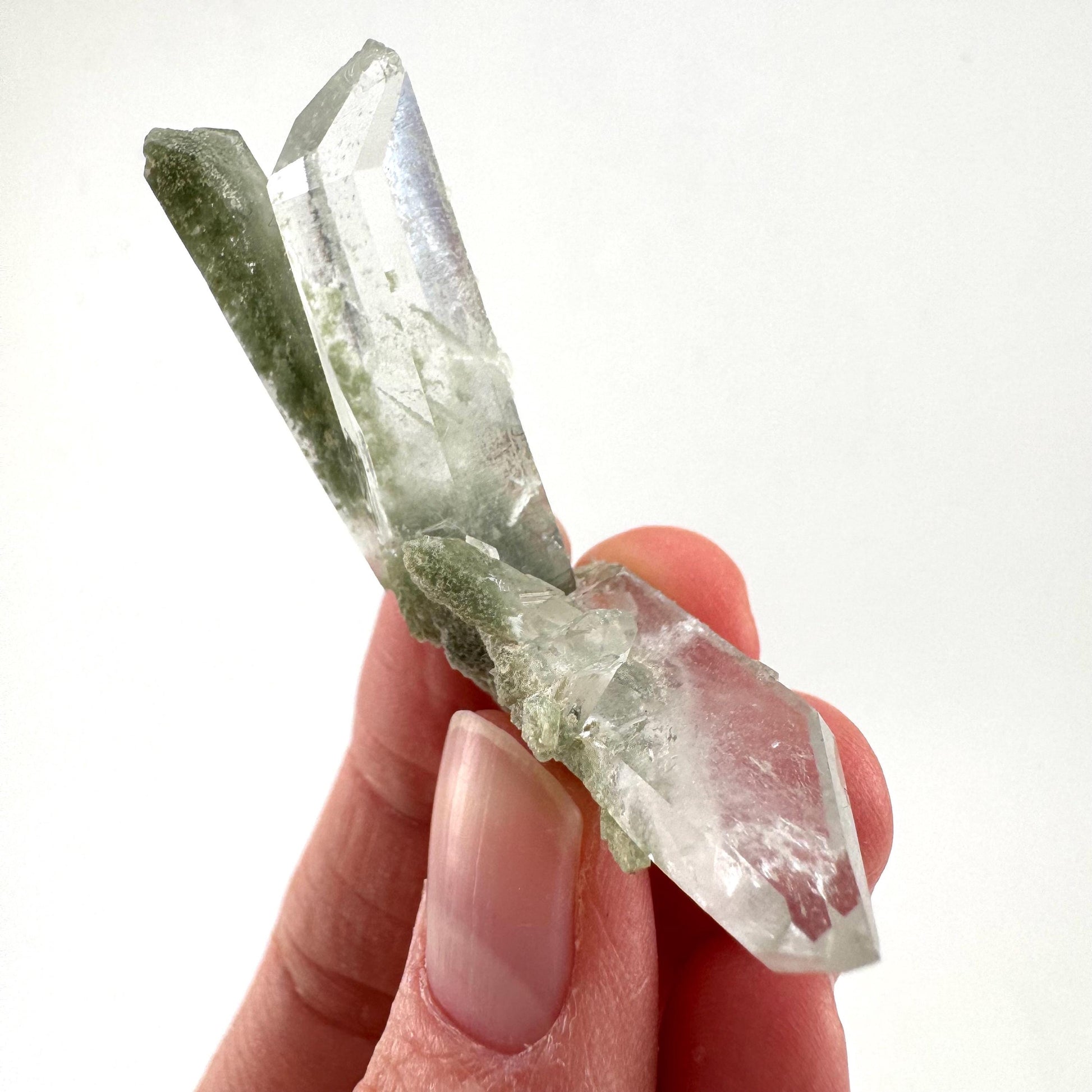 Chlorite Quartz | green phantom quartz crystal, mineral specimen