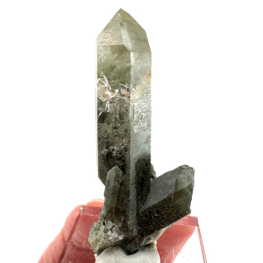 Chlorite Quartz | green phantom quartz crystal, mineral specimen